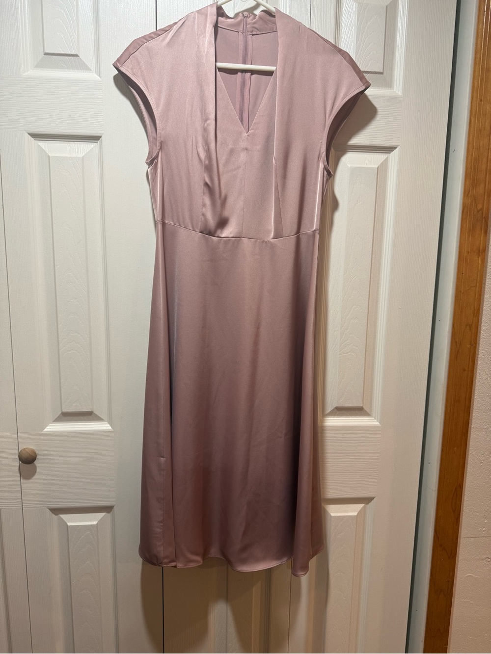 SHEIN Blush Pink Midi Dress with V-Neck